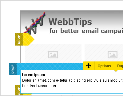 arrange blocks of content