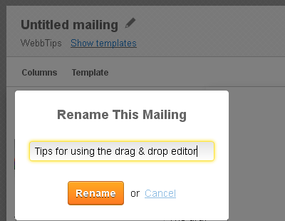 easily rename campaigns