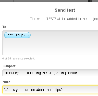 send test emails