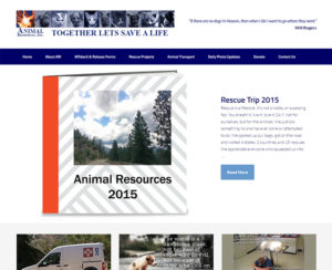 animalresourcesinc.com, custom designed WordPress website & maintenance