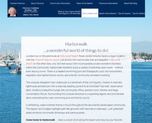 image of harborwalkcondos.com home page, custom wordpress website