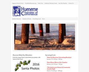 image of huenemechamber.com home page