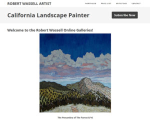 image of wassellart.com home page