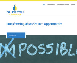 dlfreshfoundation.org home page, custom WordPress website.