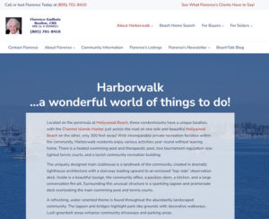 harborwalkcondos.com home page, custom wordpress website