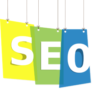 colorful graphic of SEO for search friendly website