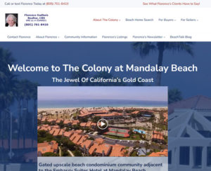 thecolonyatmandalay.com home page, custom WordPress website